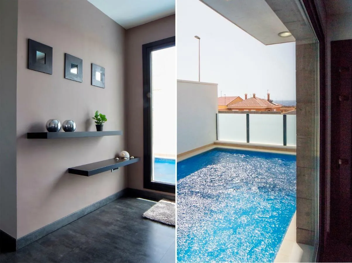 Moderna Casa Independiente Con Piscina, Vista Mar Y Teide En La Listada Villa